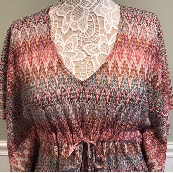 Moon & Meadow Boho Chic Drawstring Tunic Top - Picture 2 of 7